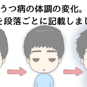 うつ病の体調の変化。症状を段階ごとに記載しました！